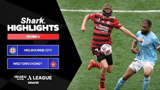 Melbourne City v Western Sydney Wanderers - Shark Highlights | Isuzu UTE A-League 2024-25 | Round 06