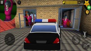 Driving a Police Car in Scary Teacher 3D | Troll Miss T Every Day Gameplay