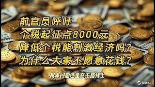 前官员呼吁个税起征点8000元，降低个税能刺激经济吗？#个人所得税 #经济政策 #中国经济 #起征点 #税率