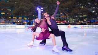 Molly Cesanek & Yehor Yehorov Skate in Bryant Park's Winter Village