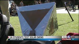 UA engineering students test out solar ovens