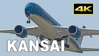 [4K] 45 Big Jets From Morinig To Sunset Plane Spotting at Osaka Kansai Airport / 関西空港 JAL ANA