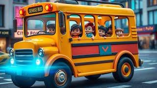 The WHEELS on the BUS go SPIN SPIN SPIN | Nursery rhymes