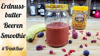 Erdnuss Beeren Protein Smoothie - Cocktail - Rezept - Trinkbar