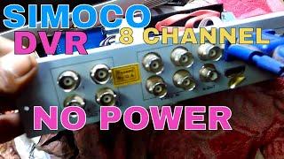 no power dvr repair in hindi# simoco 8 channel