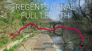  Cycling through the Regent's Canal from Little Venice to Limehouse | 4K