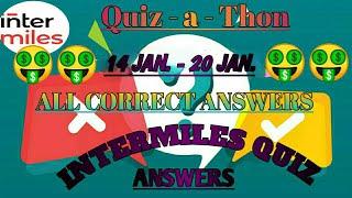 INTERMILES QUIZ ANSWERS TODAY | 14TH JANUARY QUIZ ANSWERS | INTERMILES QUIZ | 50 MILES