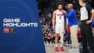 Detroit Pistons Highlights vs Denver Nuggets