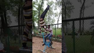 Handstand and cycling | #trending #amanrncvlogs #ytshorts #workout #streetworkout #viral #shorts