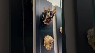 Painted and lacquered mask used for Cham dance Tibetan