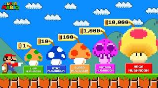 Super Mario Bros. but Mario Can Buy all Mushrooms...