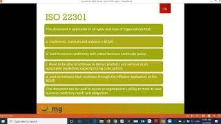 ISO 22301:2019 Business Continuity Management System