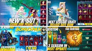 Next Premium Crate Bgmi | A10 Bonus Pass Rewards | New X-sut 3.5 Update?? | 3 Season in Next Update