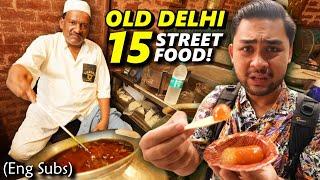 SURVIVING 15 Indian STREET FOOD in OLD DELHI, India! This is WILD! (Eng SUBS)