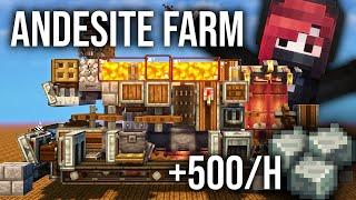 Early Game Andesite Alloy Farm with Minecraft Create!