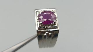 Natural Ruby/Yaqoot - {Origin Mozambique} Pure Silver Ring