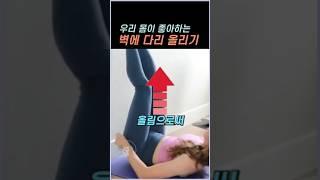 우리 몸이 좋아하는 벽 다리 올리기