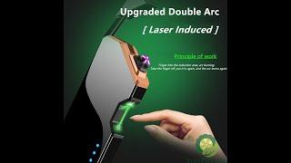 Laser Induced Double Arc Plasma Lighter Electric USB Rechargeable Windproof Flameless Cigarette