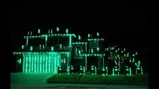 The Matrix (Ending Scene) 2021 Halloween Light Show with "Wake Up" by Rage Against the Machine