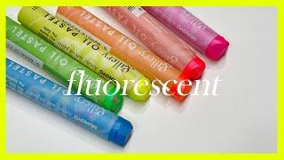 문교소프트 오일파스텔 형광컬러 리뷰 _ MUNGYO GALLERY SOFT OIL PASTEL FLUORESCENT COLOR REVIEW