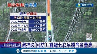 這些景點賺很大! 觀光金雞母 "清境高空步道"收益達1.27億 信義鄉"雙龍瀑布七彩吊橋"沿線創10億觀光產值│記者 陳逸潔 張展誌 林韋志│【玩樂freestyle】20230701│三立新聞台