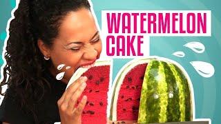 How To Make A WATERMELON out of Pink Velvet CAKE | Yolanda Gampp | How To Cake It