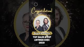 The Numbers Are In! Penny and I got top sales agent and top listing agents for 2023 at our office!