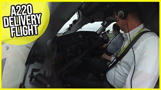 EPIC Time Lapse of Airbus A220 Delivery Flight Takeoff with Captains Pauls and Gerhards! [AirClips]