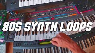 80s electronic music - live looping in the studio with Juno-106