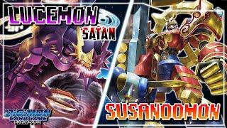 Digimon Card Game : Lucemon (Satan Mode) VS Susanoomon (Red) [BT-18]