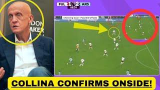 COLLINA CONFIRMS SAKA’S GOAL WAS ONSIDE! VAR UNDER FIRE!