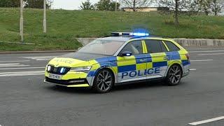 Leicestershire Police Traffic Cops responding in BMW and Skoda