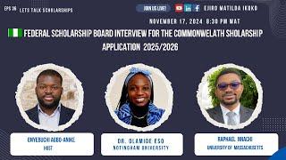 Federal Scholarship Board Interview for the Commonwealth Scholarship Application 2025/2026