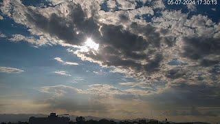 Timelapse Mexico City CDMX - Atardecer con variedad de nubes en diversas capas