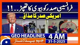 French president slapped by wife| US president's joke | Geo News 4 AM Headlines | 31 May 2025