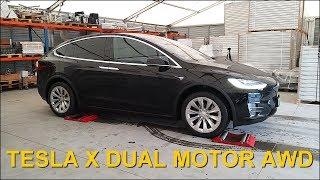 SLIP TEST - Tesla Model X Dual Motor AWD - @4x4.tests.on.rollers