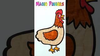 Easy Chicken Drawing, Coloring | Drawing Ideas ! #drawing #coloring #palmart #kids #toddlers