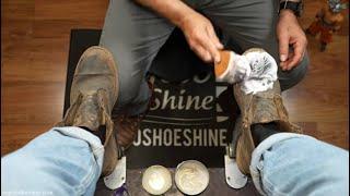 $100 Shoe Shine?! | Angelo Shoe Shine ASMR