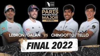 FINAL PARIS Premier Padel Major Greenweez | Lebron / Galan vs Chingotto / Tello | Highlights