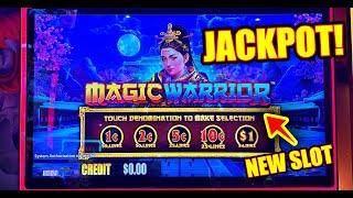 JACKPOT HANDPAY on a BRAND NEW SLOT! Magic Warrior high limit