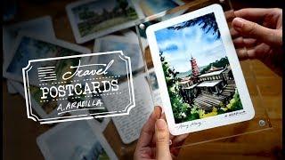 Watercolor Travel Postcards Alicia Aradilla