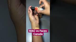 M.A.C Foundation NC 42 vs Faces Canada 3 in 1 Matte Foundation Warm Sand #macfoundation #facescanada