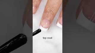 perfect French manicure nail tutorial! diy French tip nail art at home #shorts #nailart