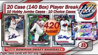 REPLACEMENT HTA CASE -   2024 BOWMAN DRAFT 20 Case (140 Box) Player Break  eBay FROM 12/24/24