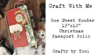 #craftwithme 12"x12" One Sheet CHRISTMAS PASSPORT FOLIO … #christmasjunkjournal  #junkjournalideas