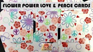 FLOWER POWER LOVE & PEACE CARDS