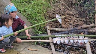 Sick Single Mother Takes Daughter Fishing & Ancient Traditional Way of Grilling Fish