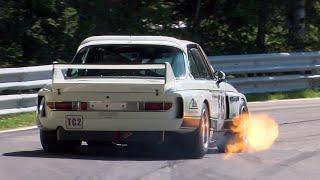 BMW 3.5 CSL prefectly driven by Michael Kammermann at Hillclimb Gurnigel 2023