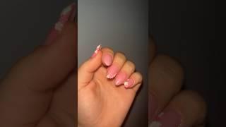 New nails! #nails #flowernails #pinkandwhite #gelxnails #ytshorts #fypppp