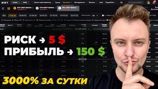 Опционы Bybit. Обучение: как заработать 30X ЗА СУТКИ на крипте с ограниченным риском